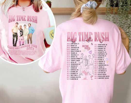 Discover 90s Vintage Big Time Rush Band Shirt, Big Time Rush Tour Shirt