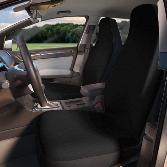 Discover Black soild car seat cover