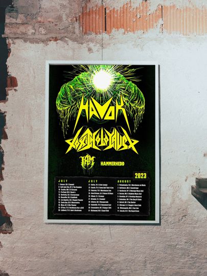 Discover Havok Toxic Holocaust Tour 2023 Poster
