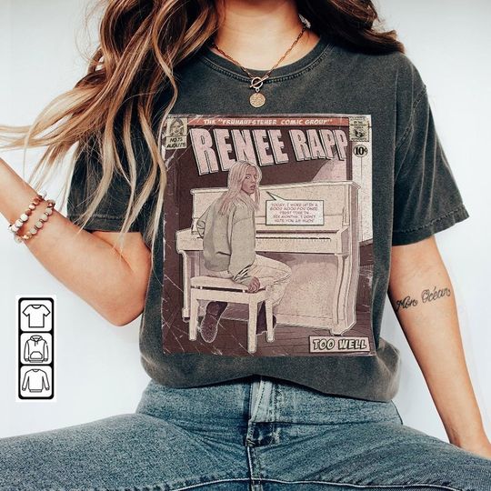Discover Renee Rapp Comic Shirt, Frhaufsteher Album World Tour Ticket 2023 Graphic Tee