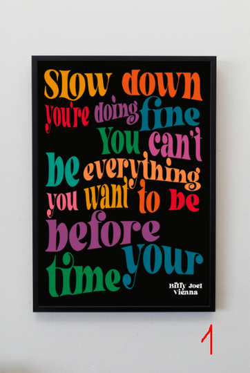 Discover Billy Joel inspired print, Vienna poster