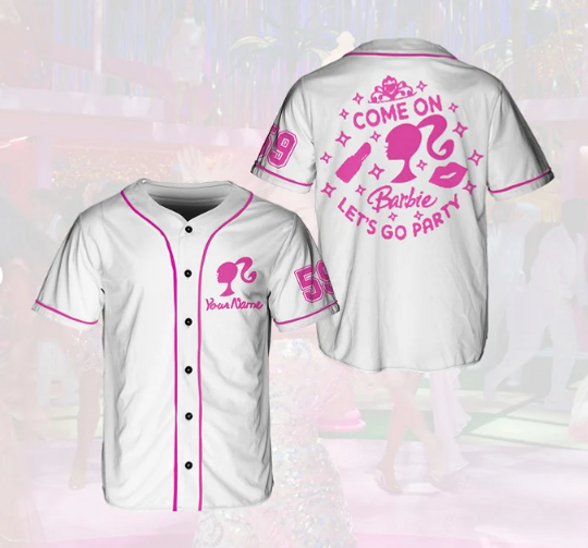 Discover Barbenheimer Baseball Jersey T-Shirt, Barbie Oppenheimer 2023