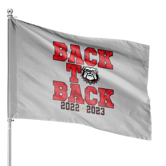 Discover Georgia Bulldog Championship 2022 2023 Back to Back Champs Football House Flags