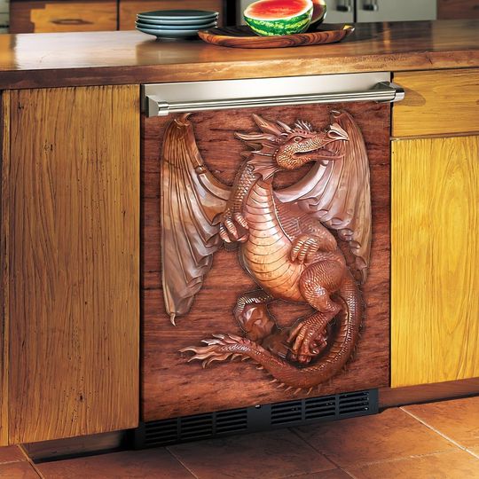 Discover Dragon Dishwasher Cover, Dragon Magnetic Dishwasher