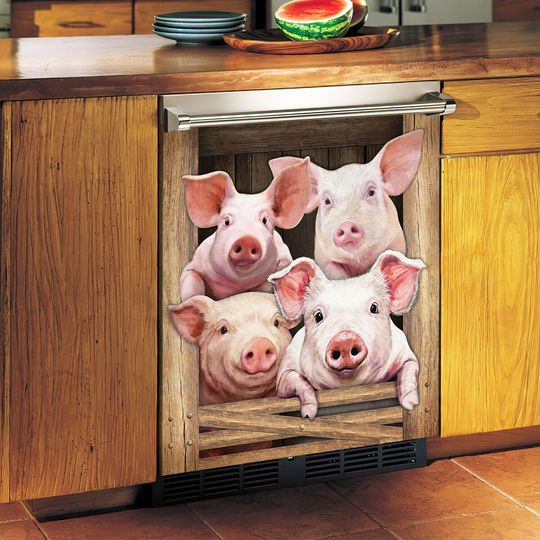 Discover Pig Dishwasher Cover, Farm Dishwasher, Cute Pig Dishwasher Stickers