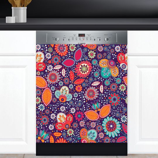 Discover Vintage Pattern Dishwasher Cover