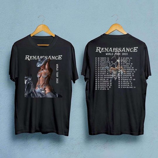 Discover Beyonce Renaissance World Tour 2023 Two Sides Shirt,Vintage Music Tour Shirt, Beyonce Merch