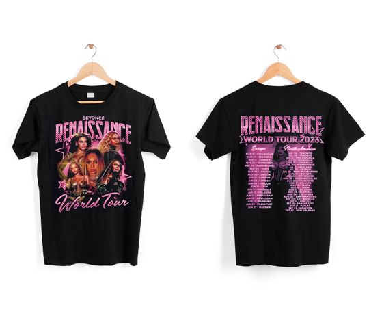 Discover Beyonce Renaissance World Tour 2023 Two Sides Shirt,Vintage Music Tour Shirt, Beyonce Merch