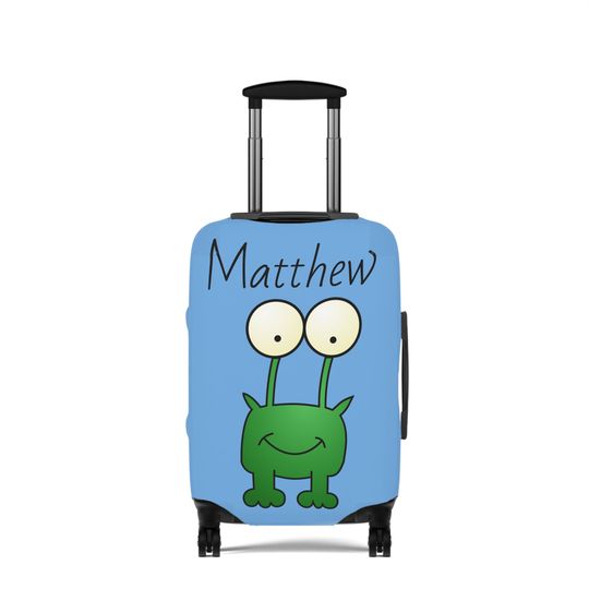 Discover Kids Alien Personalized Suitcase Cover, Children's Luggage Cover, Suitcase Protector