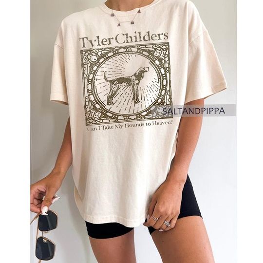Discover 2023 Tyler Childers Hounds Tour T-Shirt, Can I Take My Hounds to Heaven Album