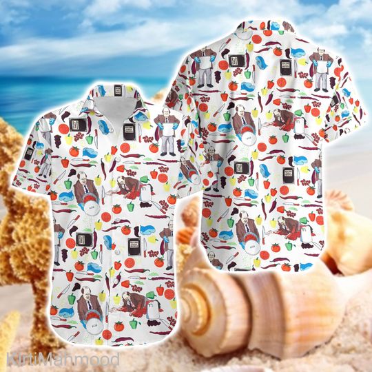 Discover Kevin's Famous Chilli Hawaiian Shirt, Kevin Malone Family Recipe Movie Button Up Shirt