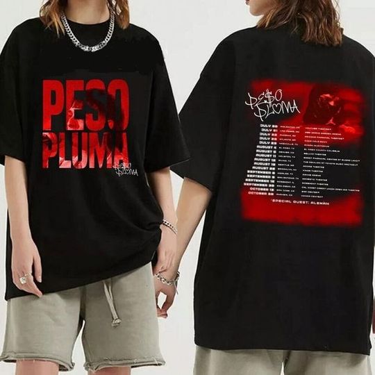 Discover Peso Pluma Doble P Tour 2023 Shirt, Peso Pluma Doble T SHIRT
