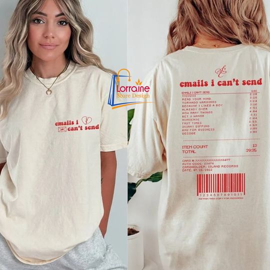 Discover Emails I Can't Send Tour 2023 Shirt