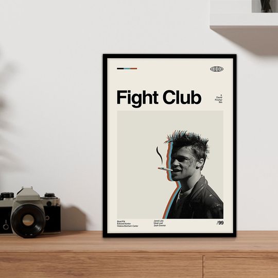 Discover Fight Club Poster, David Fincher, Minimalist Movie Poster