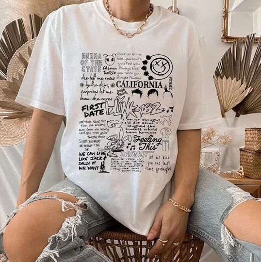 Discover B182 Shirt, Blink -182 World Tour 2023, Pop-Punk Band Shirt