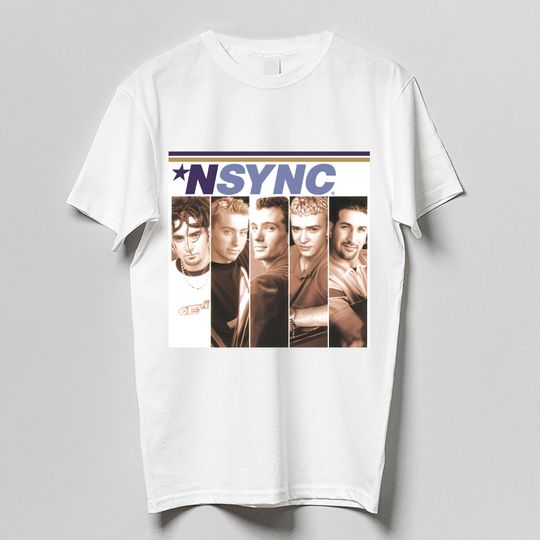 Discover Vintage Nsync Boy Band Album Graphic 90s T Shirt