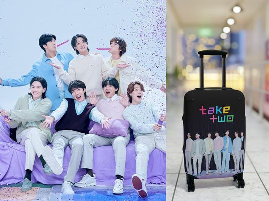 Discover Bts Logo Luggage Cover, Bts Take Two,