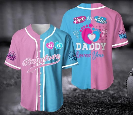 Discover Gender Reveal Jersey - Team Boy & Girl Design