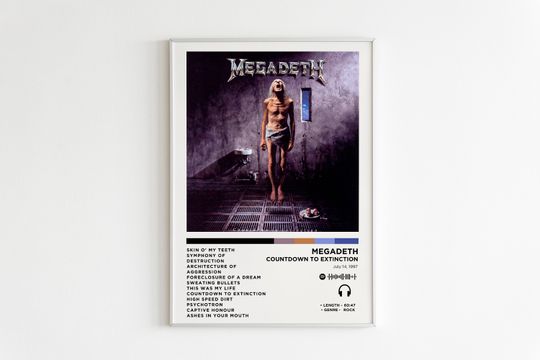 Discover Megadeth - Countdown To Extinction Album Poster