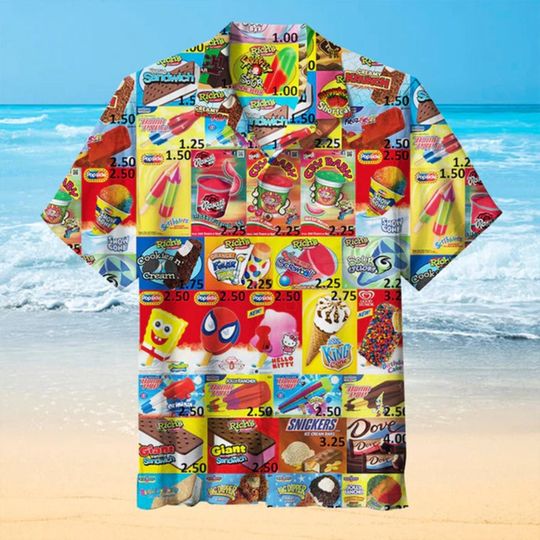 Discover Ice Cream Hawaiian Shirt