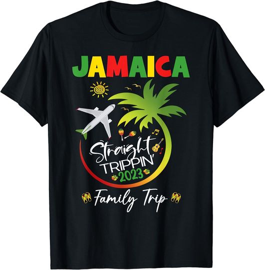 Discover Straight Trippin Jamaica Family Vacation Baecation 2023 T-Shirt