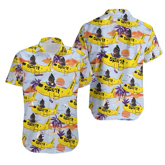 Discover Spirit Airlines Rottweiler On Airbus Hawaiian Shirt
