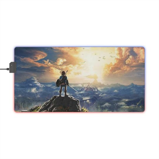 Discover Legend of Zelda LED RGB mouse pad for pc gaming