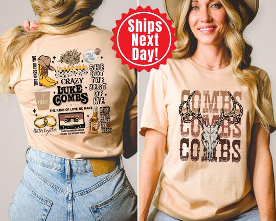 Discover Combs Bullhead Shirt Two Side Print, Country Music Shirt, Lukee Comb World Tour