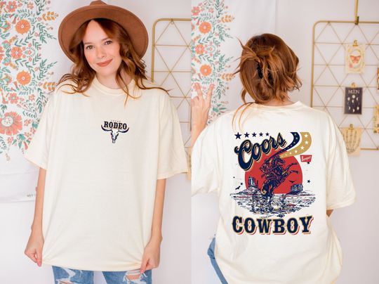 Discover CCOORS Cowboy Shirt, Wester Rodeo Shirt,Country Cowboy Graphic Tee Shirt, Cowgirl Shirt