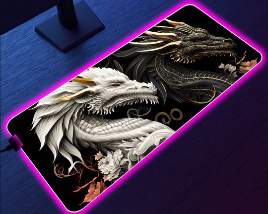 Discover Japanese Dragon LED Gaming Mouse Pad