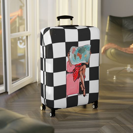 Discover Luggage cover Suitcase cover Luggage Protector Wrap Identifier Custom Personalized Travel accessories