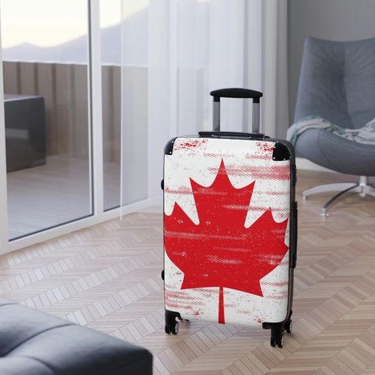 Discover Canadian Flag Suitcases