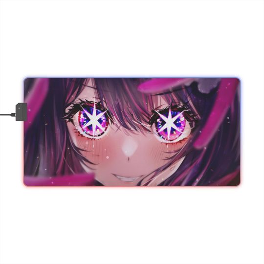 Discover LED Oshi No Ko Purple Anime Gaming Mouse Pad