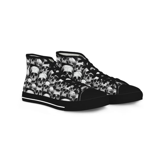 Discover Men's Skull Pattern High Top Sneakers