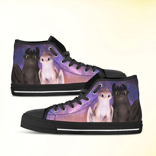 Discover Toothless , Fury shoes, How to train your dragon high top sneakers