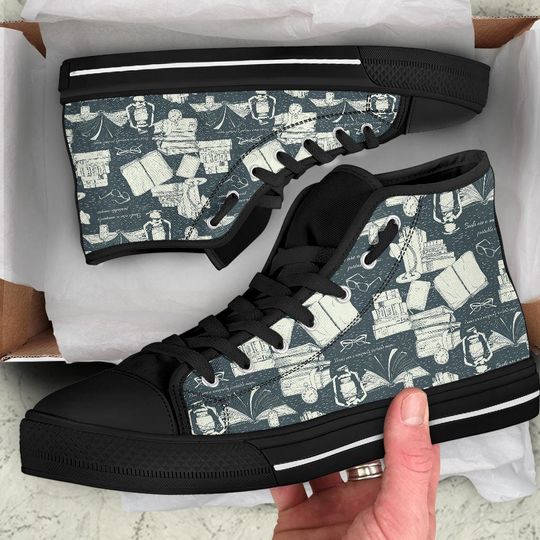 Discover Books Reading Shoes - Reader Sneakers High Top Sneakers