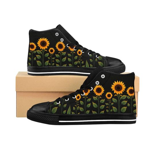 Discover Sunflower Field Men's High Top Sneakers