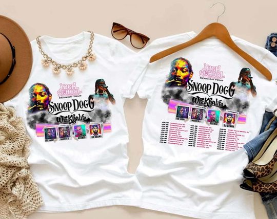Discover 2023 Snoop Dogg And Wiz Khalifa High School Reunion Tour T-Shirt