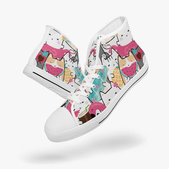 Discover Summer shoes cats high-tops, cat kids sneakers