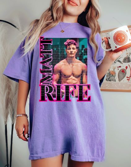 Discover Matt Rifes tee, Problemattic Tour neon shirt, graphic tee for