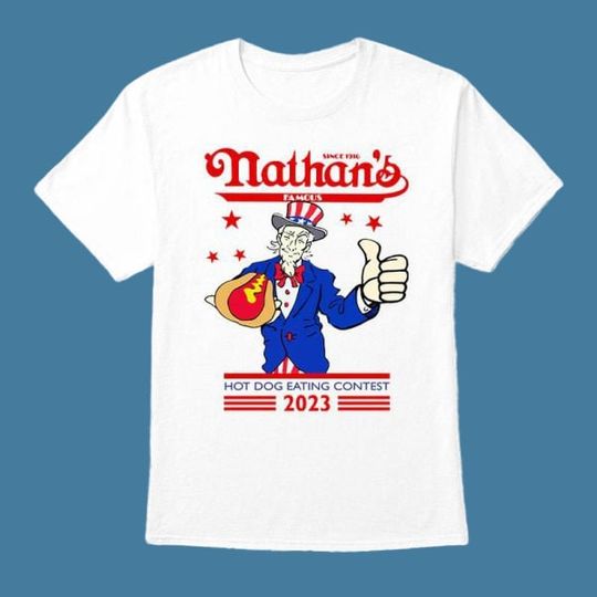 Discover Nathans Hot Dog T-Shirt Since 1916 Nathans Famous Hot Dog Eating Contest 2023