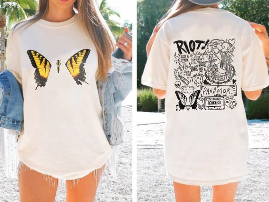 Discover Vintage Paramore Tattoo Shirt, Paramore Band 2 Sides Shirt