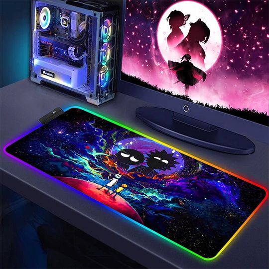 Discover Rick and Rickandmorty LED RGB Gaming Mouse Pad