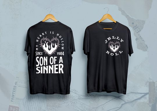Discover Jelly Roll 2023 Tour Shirt, Jelly Roll Backroad Baptism 2023 Tour Shirt
