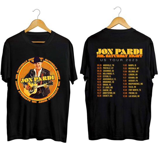 Discover Jon Pardi Country Music Shirt, The Mr. Saturday Night World Tour 2023 Shirt