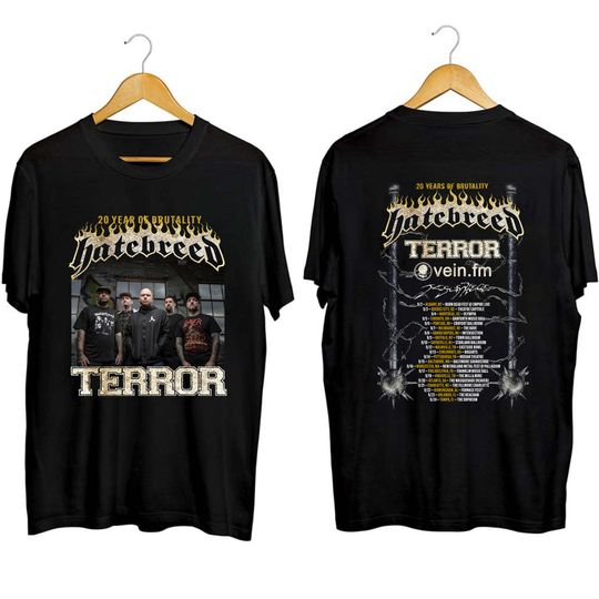 Discover 20 Years Of Brutality Tour Hatebreed Shirt, Hatebreed Band Fan Shirt