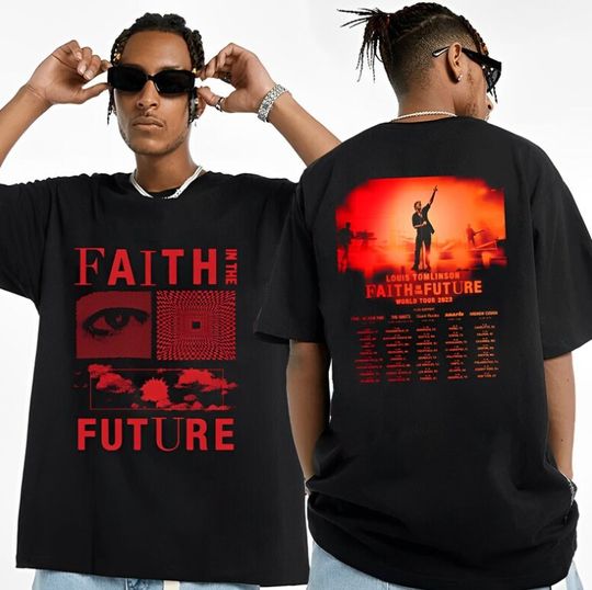 Discover Faith In The Future World Tour 2023 North America Louis Tomlinson Shirt, Louis Tomlinson World Tour Merch Shirt
