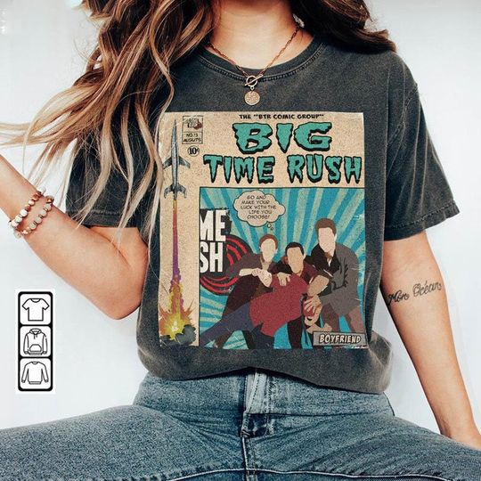 Discover Vintage Big Time Rush Comic Shirt, Big Time Rush Cant Get Enough Shirt