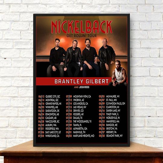 Discover Get Rollin Tour 2023 Poster, Get Rollin North American Tour Date Poster, Rock Band Music Poster