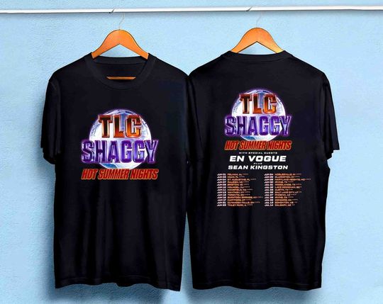 Discover TLC and Shaggy Hot Summer Night Tour 2023 Shirt, Hot Summer Night Concert Shirt